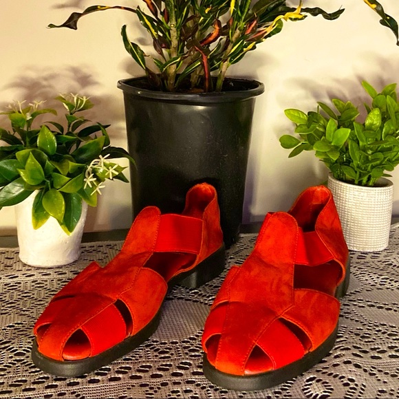 Trader Bay | Red Slip On Sandal Shoes - Picture 4 of 4